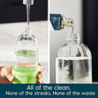 Grove Co. Glass Cleaner, Refill Concentrate (2 x 1 Fl Oz) + 1 x Reusable Glass Spray Bottle (16 Oz) Plant-Based Cleaning Supplies Bundle, No Plastic Waste, 100% Natural Orange & Rosemary Fragrance
