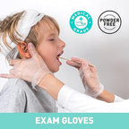 OKIAAS Disposable Gloves L, Bulk of 1000 Pcs|Latex and Powder-Free Clear Vinyl Gloves for Household, Food Handling, Lab Work and more, 10 Dispenser Boxes