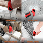 Hi-Spec 19pc 3.6V USB Small Power Screwdriver & Home DIY Tool Kit Set. Cordless & Rechargeable Electric Screwdriver and Compact Hand Tool Box Set,Red
