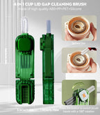 4 in 1 Bottle Gap Cleaning Brush - 2 PCS Multifunctional Cup Lid Cleaning Tools, Mutipurpose Tiny Silicone Cup Holder Cleaner Nipple Cleaning Brush, Home Kitchen Cleaning Tools