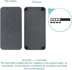 2 Pcs Water Absorbing Stone Trays, Kitchen/Bathroom Sink Soap Dish, Diatomite Tray Used for Hand Soap & Cosmetic Bottles in The Modern Home, 3.5" W x 7.1" L, Dark Gray