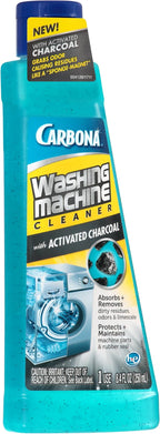 Carbona Washing Machine Cleaner with Activated Charcoal | Removes Odor-Causing Residues | Works in Standard & High Efficiency Washing Machines | 8.4 FL Oz, 1 Pack