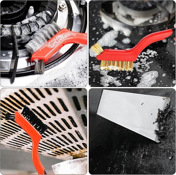 Hard Bristle Crevice Cleaning Brush, Crevice Cleaning Brush Tool Kits for Household Use, Cleaning Brushes Small Spaces, Gap Cleaning Brushes for Kitchen, Bathroom, Shutter Door Tiles Window Groove