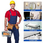 Dry Wall Anchor and Screw Combo Set 550 Pieces, 275 Plastic Wall Anchors and 275 Phillips Pan Head Screws, 5 Sizes Galvanized Screws and Wall Plug Bolts with Storage Case (550)