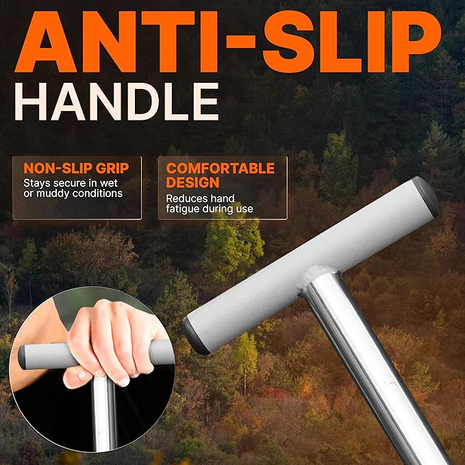 CKG Adjustable Shovel for Metal Detecting with Double Serrated Blade, Stainless Steel 304 Metal Detector Portable Shovel, Metal Detector Accessories,Single