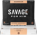 Laundry Detergent Sheets - Laundry Dryer Sheets - No Plastic Jug - Compact & Travel-Friendly - Warrior Scent