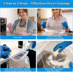 Oven Rack Cleaning Bags, Heavy Duty No Scrub Oven Rack Cleaning Bags, Reusable Leak-Resistant PE Bags for Deep Soaking Grill Grates, BBQ Racks, No Cleaner Included, 5 Pack (27.5''*19.6'')