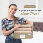 Storage Cubes – 12x12x10 Fabric Baskets for Organizing, Storage Baskets for Shelves, Open Front Fabric Bins, Closet Organizer Bins for Clothes, Towels, Sweaters, Linen – Brown, 3 Pack