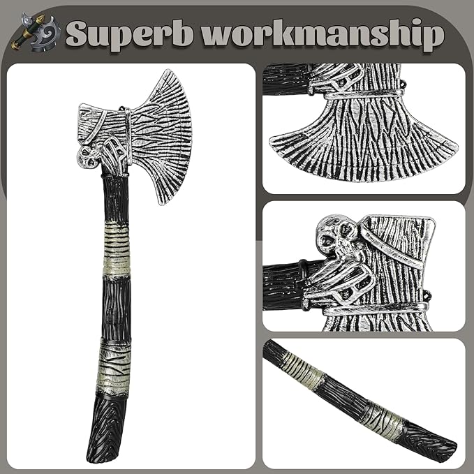 Viking Axe Prop,Plastic Toy Axe Viking Costume Accessories,Halloween Pirate Axe Cosplay Party