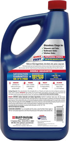 Roto-Rooter Gel Clog Remover Drain Cleaner, Thick Gel Helps Clear Slow Drains and Break Down Hair, Grease and Soap Buildup, Suitable for Pipes, Toilets, Showers and Sinks, 80 oz