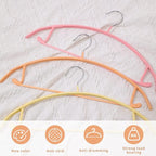 MOPALL Clothes Hangers 28 Pack, Non Slip PVC Coating Metal Sweater Hanger No Shoulder Bump, 16.5 inch Wide Heavy Duty Durable Adult Coat Hanging for Closet, Suit, Dress, Jacket, Pant, Shirt