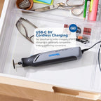 Dremel 8150-N/20 8V Cordless Rotary Tool Kit with Brushless Motor and LED Work Light - Variable Speeds, USB-C Rechargeable and Includes 20 Accessories