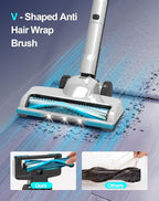 Privacs Cordless Vacuum Cleaner, 25Kpa Powerful Suction Ultra-Lightweight Stick Vacuum, Self-Standing, Anti-Tangle, Fast Charging Vacuum Cleaner for Home Hard Floors, Carpets, Pet Hair