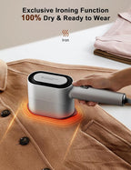 KopBeau Steamer for Clothes,2-in-1 Clothes Steamer & Iron for Wrinkles Remover,NTC Precision Ironing Protects Clothes,14 Min of Continuous Steam,1000W Travel Steamer for Travel and Home Use,Grey