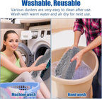 9PCS Dusters for Cleaning,Extendable Microfiber Duster with Extension Pole Up to 100'',Bendable Washable and Reusable Dusters Kit for Ceiling Fans, High Ceilings,Blinds,Furniture and Cars