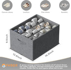 FHSQX 4 Pack Shoe Organizer for Closet,Foldable Shoe Organizer,Fits up to 48 Pairs,Storage Containers With Bottom Support for Shoes (Dark Grey, (16.5 * 12.6 * 9.5) x4)