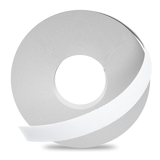 GSCIT Club Melamine Edge Banding, 3/4 inch x 50ft White Edge Banding with Hot Melt Adhesive Pre-glued Cabinet Edge Banding Flexible White Veneer Edging for Plywood Furniture Table