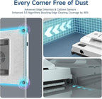 AlfaBot Window Cleaning Robot, Dual Nozzles with Ultrasonic Spray, 5000Pa Window Cleaner Robot with Edge Detection, 3 Intelligent Path Planning, Anti-Slipping System