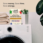 Zero Trace Color Catchers for Laundry - Protects Clothes with Laundry Color Dye Catcher Sheets and Bleed Remover - 80 Sheets