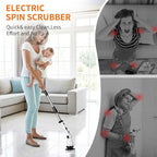 Electric Spin Scrubber, Power Electric Scrubber for Cleaning, Shower Cordless Cleaning Brush with 6 Adjustable Angles,8 Brush Heads, 3 Speed Mode, Electric Cleaning Brush for Bathroom/Tub/Floor/Tile