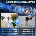 Saker Car Vacuum Cleaner Portable Cordless 14000PA,3 in 1 Handheld Car Vacuum with Brushless Motor One-Click Dust Removal for Cars,Office and Home Cleaning Dark Gray Silver