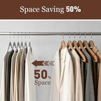 Velvet Hangers 50 Pack, Slim Non-Slip Clothes Hangers Space-Saving for Closet, Heavy Duty for Pants, Coats, Skirts, Jeans, Sweaters and More, Nylon-Flocked, Grey