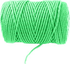 4mm x 300 Feet Light Green Jute Rope, Twine for Gardening Tomato Climbing Plant Tie Floristry Crafts Gift Wrapping Packing Decor