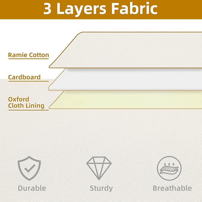 Clothes Organizers, Under Bed Storage Containers, Storage Bins With Lids and Reinforced Handles, Beige, 3 Pack, 23.6 x 11.8 x 5.9 Inch