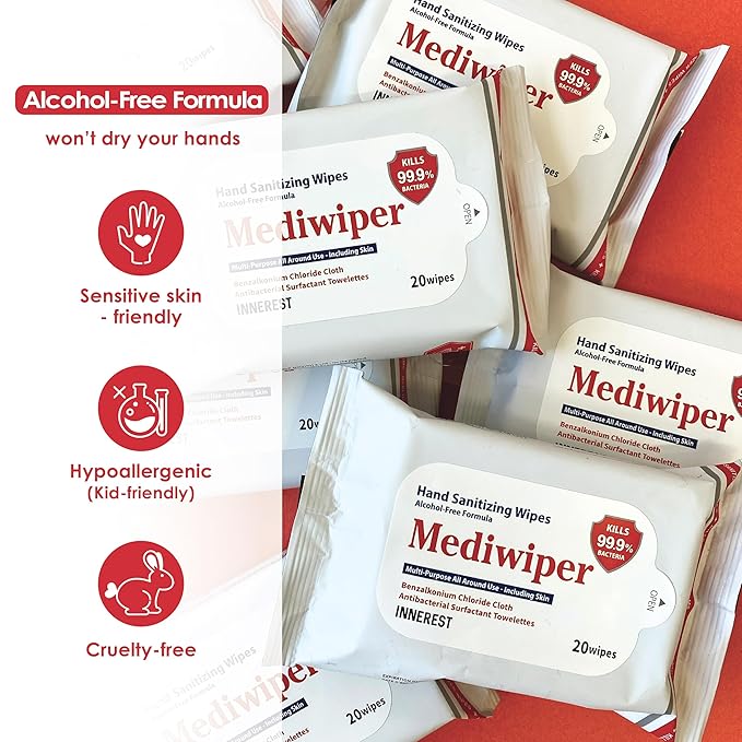 1920 Wipes (80CT*24PK) - Hand Sanitizing Wipes Bulk Pack Alcohol Free Hand Sanitizer for Schools, Classrooms