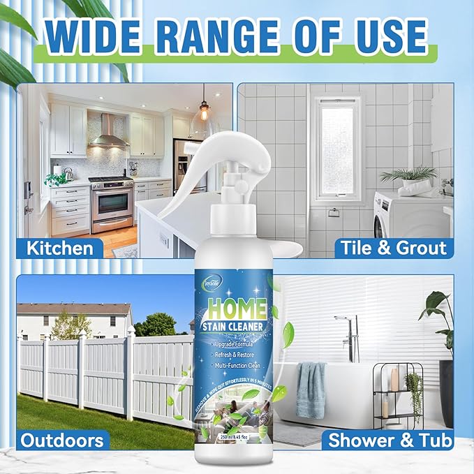 Wall Cleaner Spray, Home Mold Stain Cleaning Spray, All-Purpose Cleaner Spray for Tiles, Walls, Ceiling, Deck, Wood, Brick, Showers, Kitchen, Sink, Grout, Washing Machine Gasket