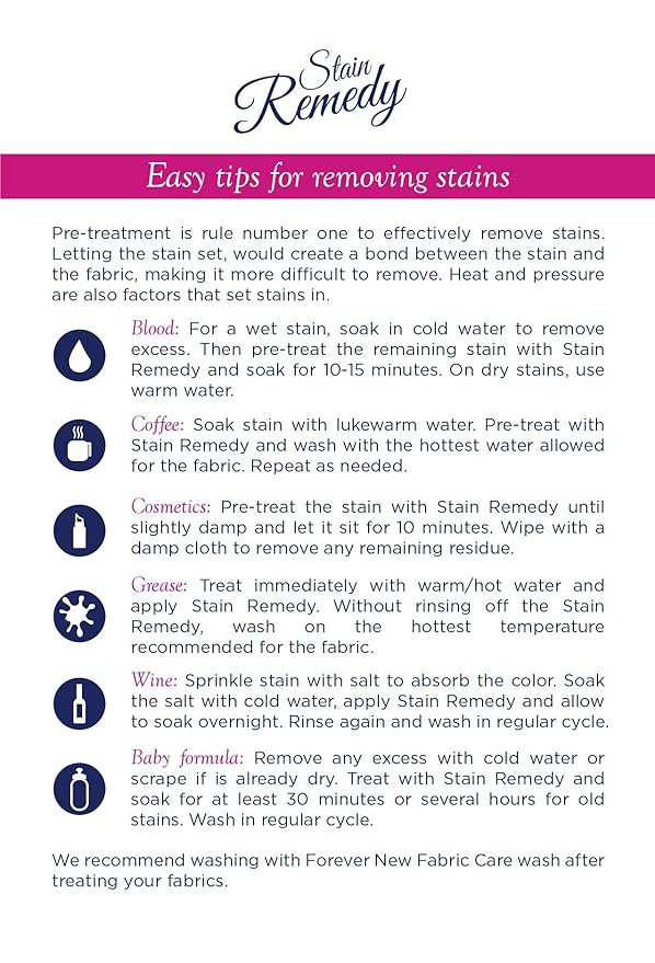 FOREVER NEW (2 pk) 7 Fl Oz Stain Remedy Liquid - Fabric Stain Remover - Built-in Brush, Scented, (14 Fl Oz Total)