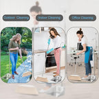 Indoor & Outdoor Brooms, VOOWO 46” Kitchen Broom with Long Handle, Heavy Duty Brooms for Home Kitchen Broom for Office, Angle Brooms for Sweeping with Stainless Steel Handle