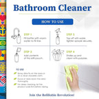 2-Pack TrulyFree Bathroom Cleaner - Cleaning Spray, for Toilet, Sink, Tub, Shower - Includes: 16-oz Spray Bottle, One refill pouch used for initial fill and one pouch for Refill when needed (3 oz)