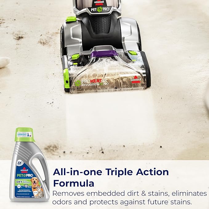 Bissell Professional Pet Carpet Cleaner Shampoo, 48 Ounce, Silver