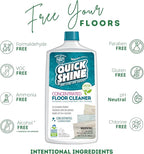 Quick Shine Multi Surface Concentrated Floor Cleaner 27oz Use on Hardwood, Laminate, Luxury Vinyl Plank LVT, Tile & Stone Dirt Dissolving & Powerful Cleaning Makes 27 Gallons