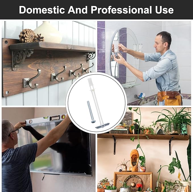 Drywall Anchor with Included Bolts for 3/16”-24, Heavy Duty Hollow Drywall Anchors for TV Mounting Kit, Stainless Steel Hollow Wall Anchors Holds up to 240 lbs Each in 1/2-in Drywall-14 Pack