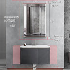 Bathroom Medicine Cabinet with 16x26 in Rectangular Beveled Frameless Mirror,Wall Mounted Mirror Cabinet for Bathroom Toilet Kitchen,Recess or Surface Mount,Already Assembly