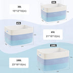 Blanket Basket,Rectangle Woven Baskets for Storage,65L Laundry Basket for Decorative Nursery Blanket,Toys,Dirty Clothes and Magazine in Shelves,Baby Room,and Living Room