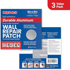 MaxPatch® 8 in. x 8 in. Aluminum Self-Adhesive Wall Repair Patch (3-Pack) – Expanded Perforated Rust-Resistant Aluminum with Strong Adhesive Backing for Interior Wall Repairs