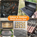 6 Pack No Scrub Oven Rack Cleaning Bags - Reusable Leakproof Soaking PE Bags, No Messy Hands for Grill Grates/BBQ Racks, No Cleaner Included