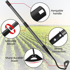 Hollow Garden Hoe - Heavy Duty Triangle Weed Hoes for Gardening,68" Adjustable Long Handle, Sharp Blade Hand Weeding Tool for Vegetable Gardens, Flower Beds, Lawn Edges & Tight Spaces