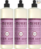MRS. MEYER'S CLEAN DAY Liquid Dish Soap, Biodegradable Formula, Peony, 16 Fl. Oz - Pack of 3