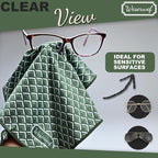 WESERWEF Design Microfiber Glasses Cleaning Cloth – Premium Cleaning Cloth for Eyeglasses, Screens, Tablets, Cameras & Lenses, 12" x 12", Ultra-Soft & Scratch-Free (Wave)