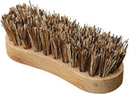 REDECKER Oyster Scrub Brush with Union Fiber Bristles and Untreated Beechwood Handle, 4-3/4-Inches