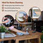 H4N Microfiber Cleaning Cloth Roll, 85 Pack Tear Away Towels, Lint Free, Absorbent, Streak Free, Non-Abrasive, Reusable and Washable Dish Rags for Car and Household Supplies, 11.81x11.81 Inches (Blue)