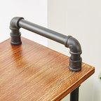 Industrial Bookshelf, 5 Shelf Bookcase, Rustic Brown Pipe Shelving (29.5" L x 11.8" W x 70" H)