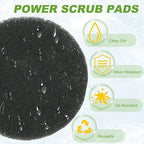 Power Scrub Pads, Scrubbing Pads 1500 Grits Scouring Discs - Fitting for (Home Kitchen Cleaning - Drill Attachment - Scrubber Replacement) 8 Pcs & 4 Inch & Green-Gray