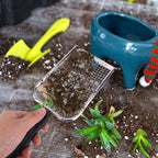 2pcs Gardening Soil Sifter, 5 & 2.8mm Garden Sand Compost Sieves Dirt Rocks Scoop Shovels with Ergonomic Handle Planting Tool Accessories Supplies