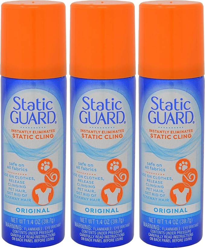 Static Guard Fabric Spray, Original | 1.4 Ounce | Pack of 12