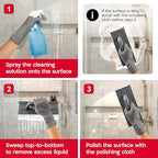 Tyroler Silicone Shower Squeegee for Glass Doors - 10" | 2 Microfiber Scrub & Polish Cloths | Multi-Surface Wiper | Perfect Window Squeegee for Home | Squeegee for Shower Glass | Shower Door Squeegee